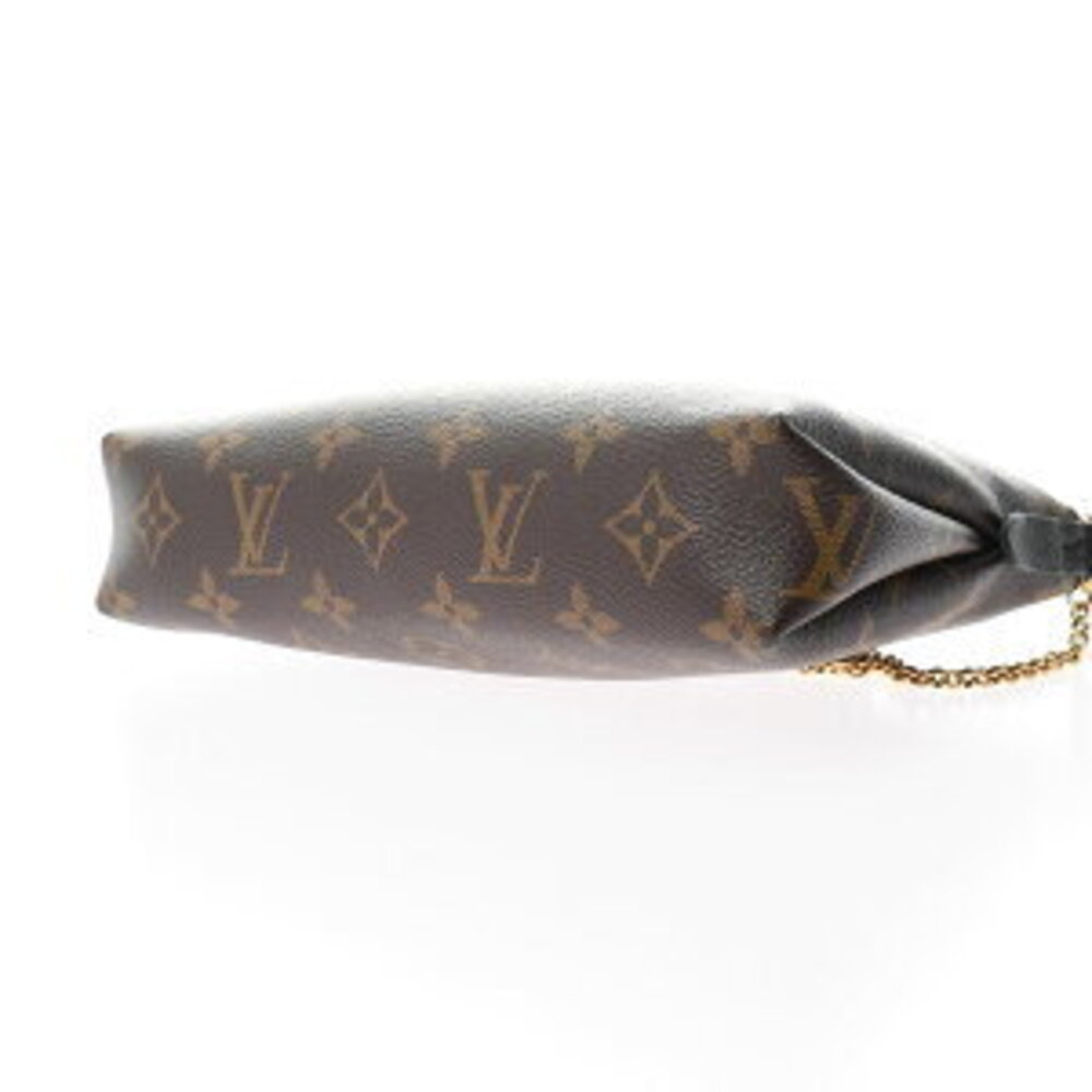 Louis Vuitton Monogram Pallas Clutch Brown Noir Black Canvas Handbag - Picture 4 of 7